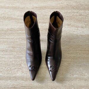 Vintage Chanel Mesh CC Ankle Boots